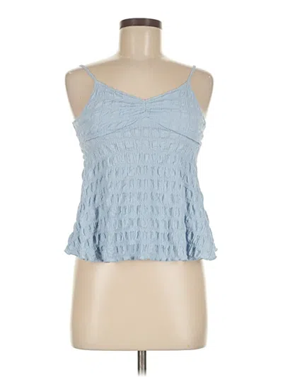 Pre-owned Freshman 1996 Sleeveless Top Blue Halter Neckline Tops