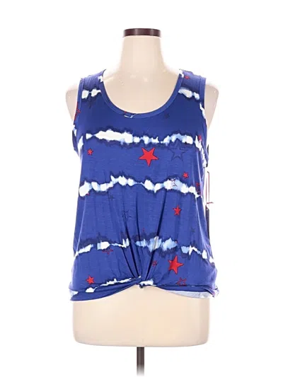 Pre-owned Freshman 1996 Sleeveless Top Blue Scoop Neck Tops