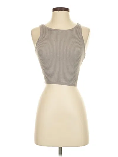 Pre-owned Freshman 1996 Sleeveless Top Gray Halter Neckline Tops