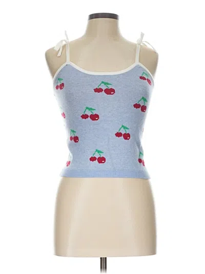 Pre-owned Freshman 1996 Tank Top Blue Strapless Neckline Tops