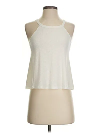 Pre-owned Freshman 1996 Tank Top Ivory Halter Neckline Tops In White