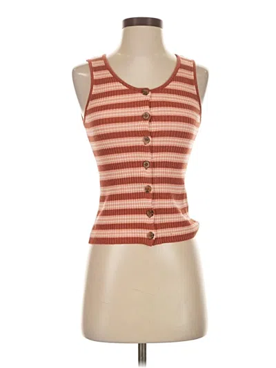 Pre-owned Freshman 1996 Tank Top Orange Sweetheart Neckline Tops