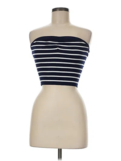 Pre-owned Freshman 1996 Tube Top Blue Strapless Neckline Tops