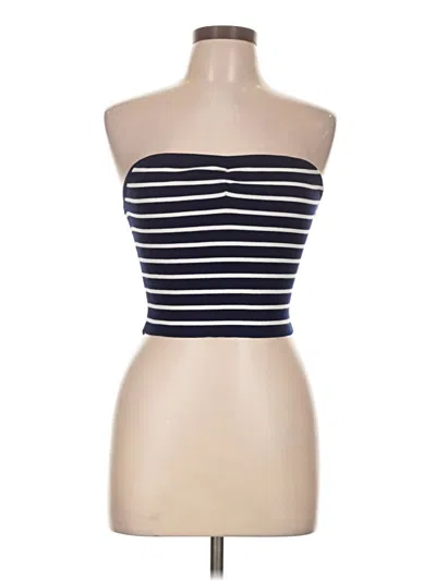Pre-owned Freshman 1996 Tube Top Blue Strapless Neckline Tops