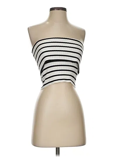 Pre-owned Freshman 1996 Tube Top Silver Strapless Neckline Tops