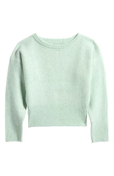 Freshman Kids' Boat Neck Pullover Sweater In Pistachio