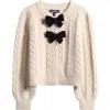 Freshman Kids' Bow Cardigan In Multi