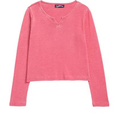 Freshman Kids' Burnout Long Sleeve T-shirt In Desert Rose