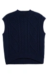 Freshman Kids' Cable Sweater Vest In Blue