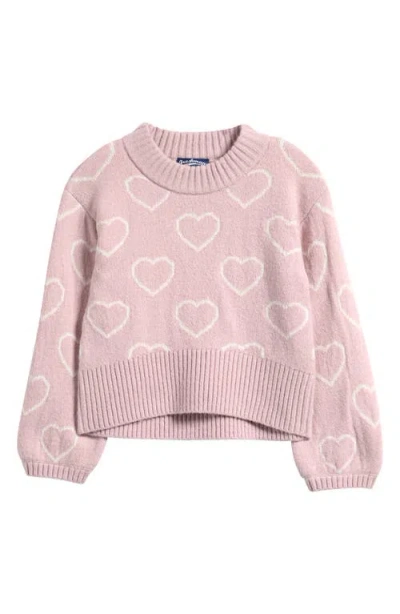 Freshman Kids' Heart Pullover Sweater In Black