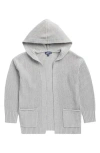 Freshman Kids' Hooded Open Cardigan In Animal Print
