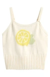 Freshman Kids' Lemon Knit Tank In Neutral
