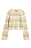 Freshman Kids' Open Knit Pullover Sweater In Multi