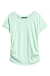 Freshman Kids' Ruched Cap Sleeve T-shirt In Blue