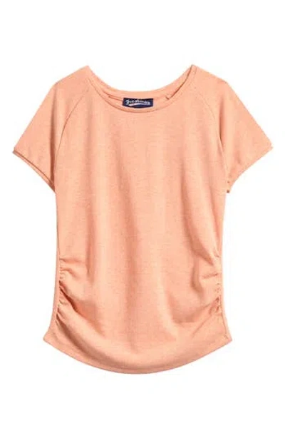 Freshman Kids' Ruched Cap Sleeve T-shirt In Orange