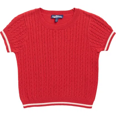 Freshman Kids' Short Sleeve Sweater In Red