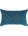Freshmint Logan Geometrico Reversible Chenille Pillow In Teal