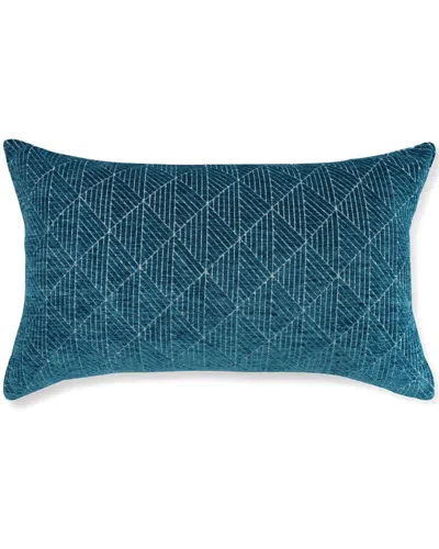 Freshmint Logan Geometrico Reversible Chenille Pillow In Teal