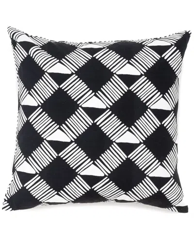 Freshmint Trellis Indoor/outdoor Pillow In Black