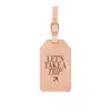 Freshwater Curated Goods Let's Take A Trip Luggage Tag In Peach