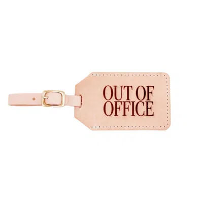 Freshwater Curated Goods Out Of Office Luggage Tag In Peach