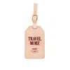 Freshwater Curated Goods Travel More Worry Less Luggage Tag In Peach