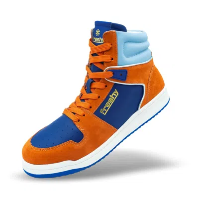 Freshy Bounce High-top Sneakers In Orange And Blue