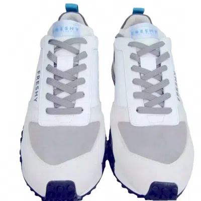 Freshy Men's Smoove Low-top Trainer Sneakers In Blue, White In Gray