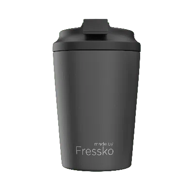 Fressko Black , Camino Reusable Coffee Cup, Ceramic, Coal