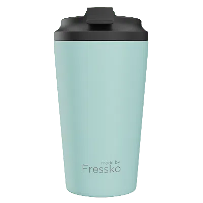 Fressko Blue , Grande Reusable Coffee Cup, Stainless Steel, Breezy