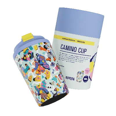 Fressko Camino 340ml/12oz Reusable Coffee Cup, Ceramic - Brolga In Brown