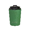 Fressko Green , Bino Reusable Coffee Cup, Stainless Steel, Clover