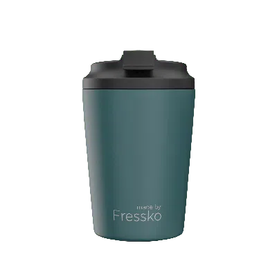 Fressko Green , Bino Reusable Coffee Cup, Stainless Steel, Emerald