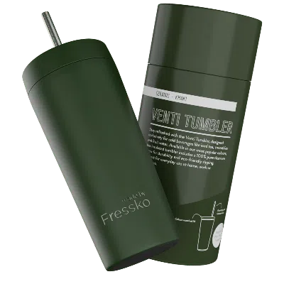 Fressko Green , Venti Tumbler, Ceramic, Khaki