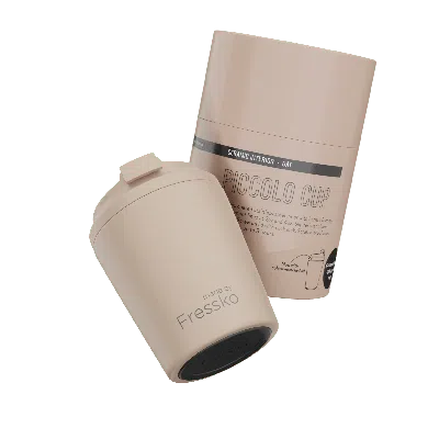 Fressko Neutrals , Piccolo Reusable Coffee Cup, Oat, Ceramic In Brown