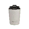 Fressko White , Bino Reusable Coffee Cup, Stainless Steel, Frost