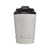 Fressko White , Camino Reusable Coffee Cup, Stainless Steel, Frost