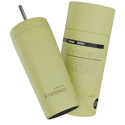 Fressko Yellow , Venti Tumbler, Ceramic, Sherbet In Green