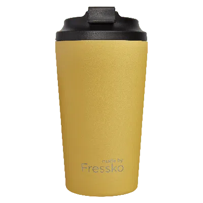 Fressko Yellow / Orange , Grande Reusable Coffee Cup, Stainless Steel, Canary