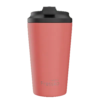 Fressko Yellow / Orange , Grande Reusable Coffee Cup, Stainless Steel, Coral