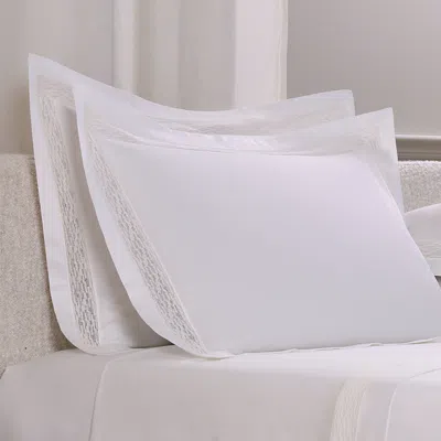 Frette Balance Lace Standard Sham In White