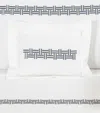 Frette Basket Weave Boudoir Pillowcase In Blue