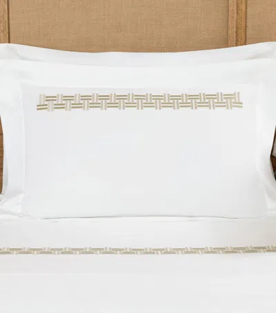 Frette Basket Weave Oxford Pillow Sham In Green