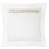 Frette Basketweave Embroidery Sham, Euro In White