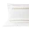 Frette Basketweave Embroidery Sham, Standard In Tranquil Green/beige