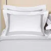 Frette Bicolore Standard Sham In White