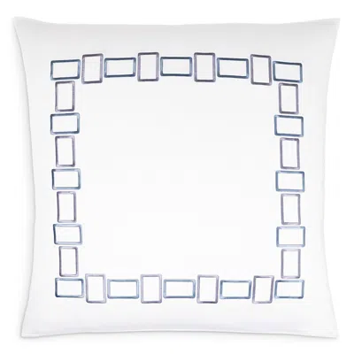 Frette Bold Bicolor Embroidery Euro Sham In White
