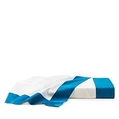 Frette Bold Duvet Cover, Queen In Milk/lagoo