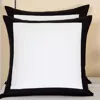 Frette Bold Euro Sham In Milk/black