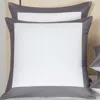 Frette Bold Euro Sham In Milk/slate Gray